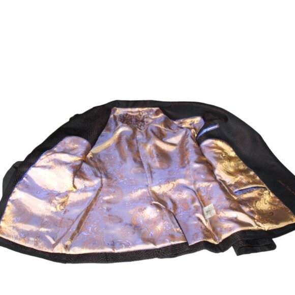 Robert Graham Black Reptile Textured Single Breasted Blazer, Size 8 - Picture 13 of 13